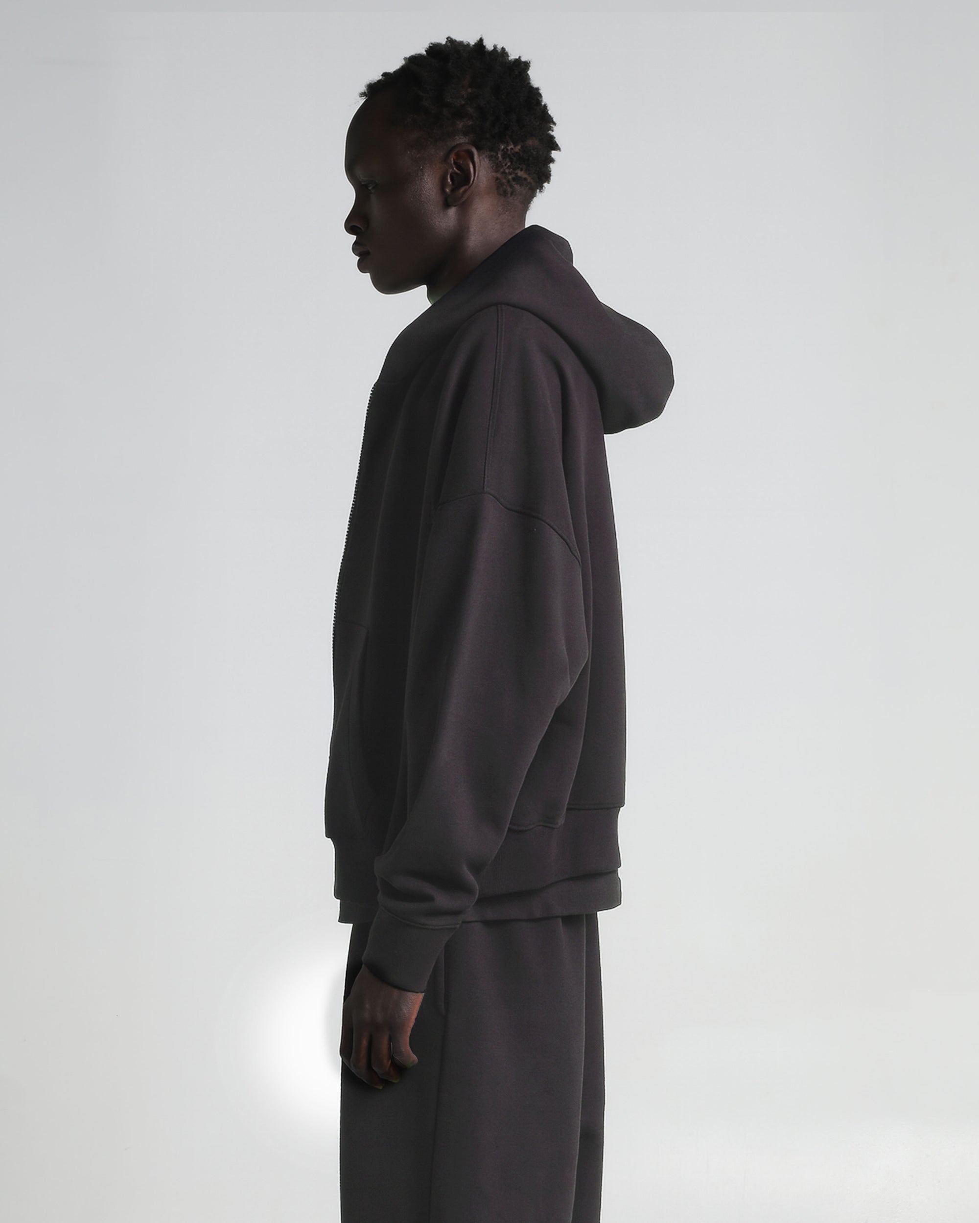 Cropped Double Zip Hoodie