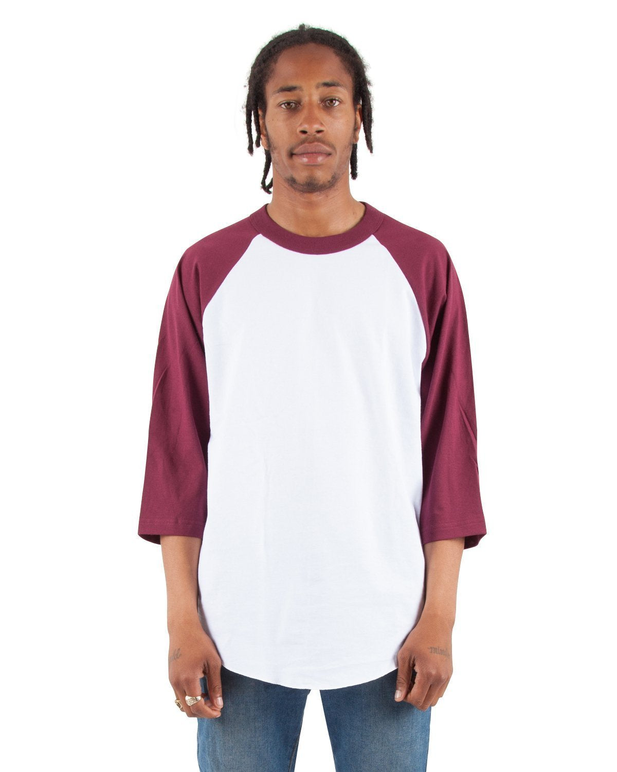 White and Burgundy