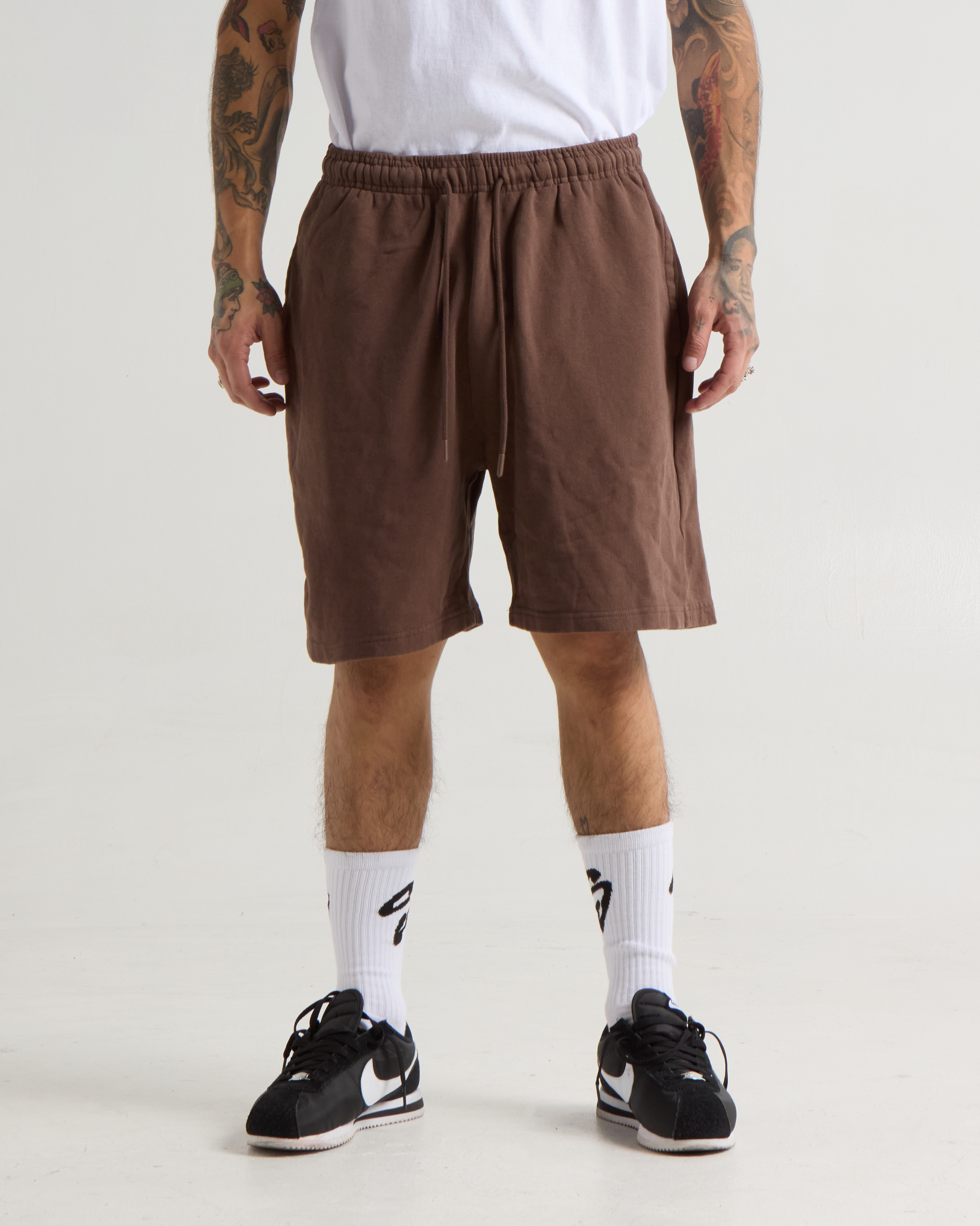 Garment Dye Fleece Mens Shorts