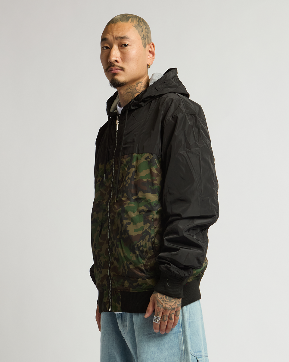 Black and Woodland Camo